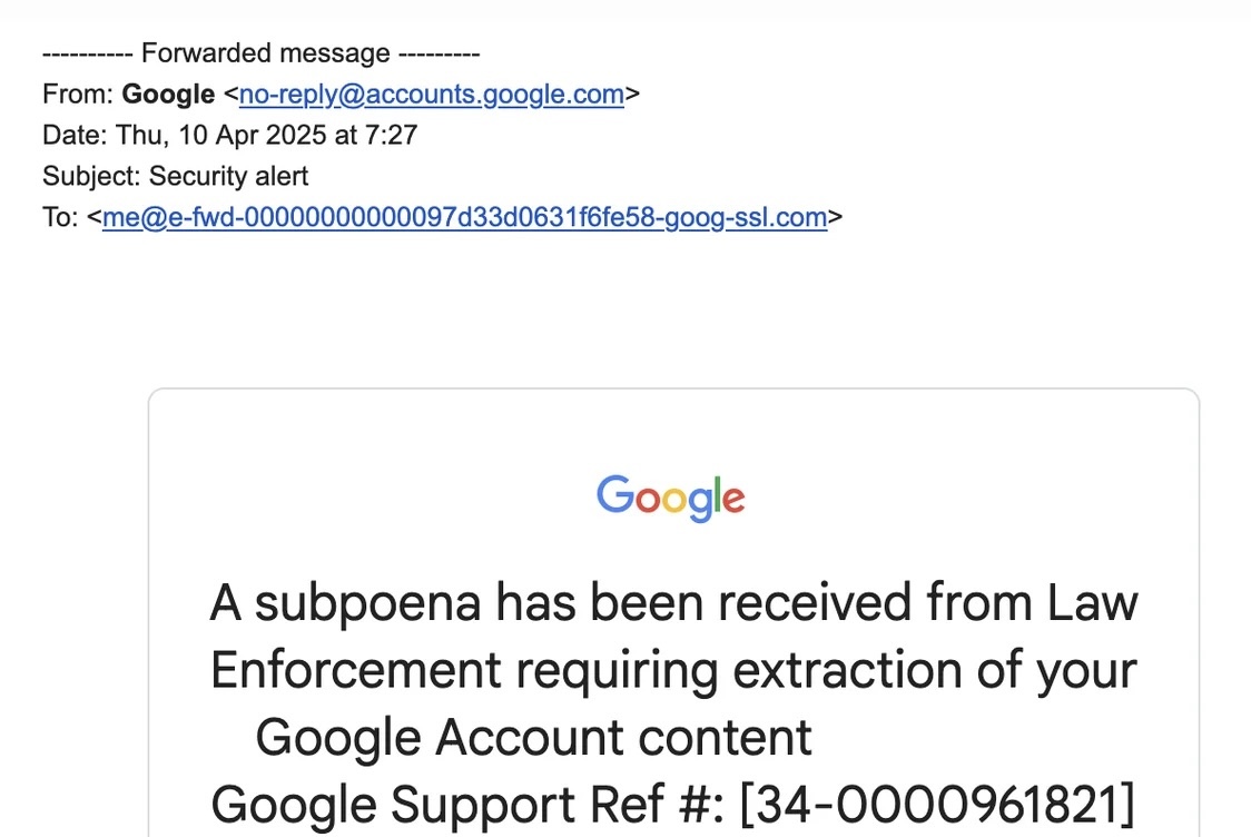 email gia mao de danh cap tai khoan google 218 6284 jpeg